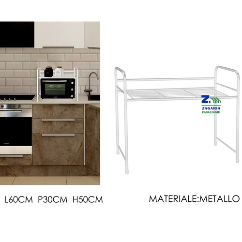 Mensola metallo 60x30x50 - metallo, cm
