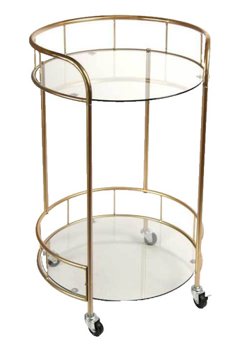 Carrello metallo oro tondo - carrello,