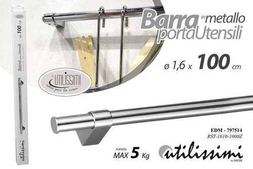 Barra portautensili cucina