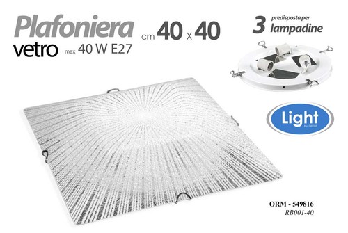 Plafoniera applique quadrato - plafoniera,