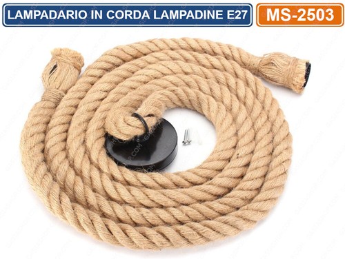 Lampadario corda con - in, doppio