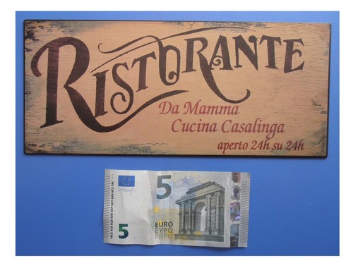 Targa vintage ristorante da - "ristorante,